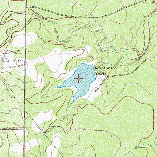 Topographic Map of Kenneth Brown Reservoir, TX