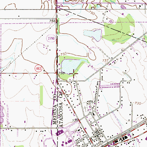 Topographic Map of Pilgrim Dam, TX