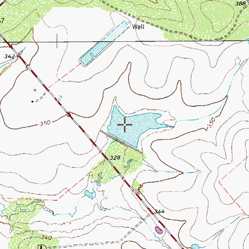 Topographic Map of Lake Number 2, TX