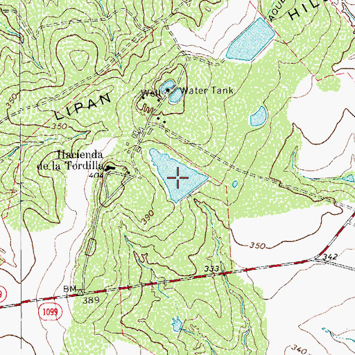 Topographic Map of Lake Number 1, TX