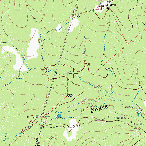 Topographic Map of Peeler Lake, TX