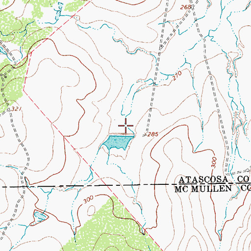 Topographic Map of 74 Ranch Dam Number 2, TX