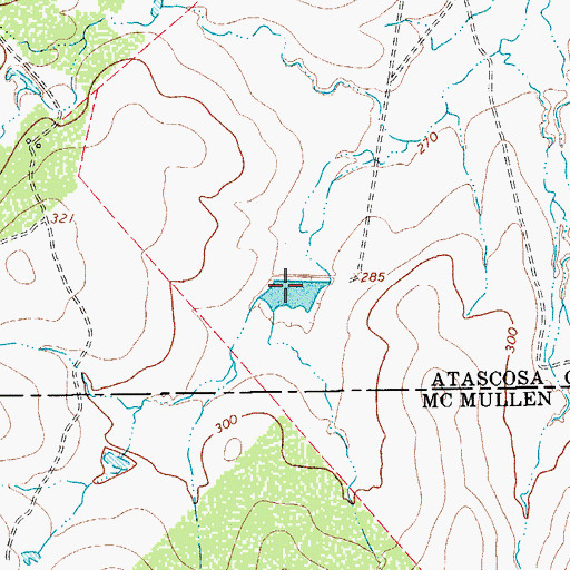 Topographic Map of Lake Number 2, TX