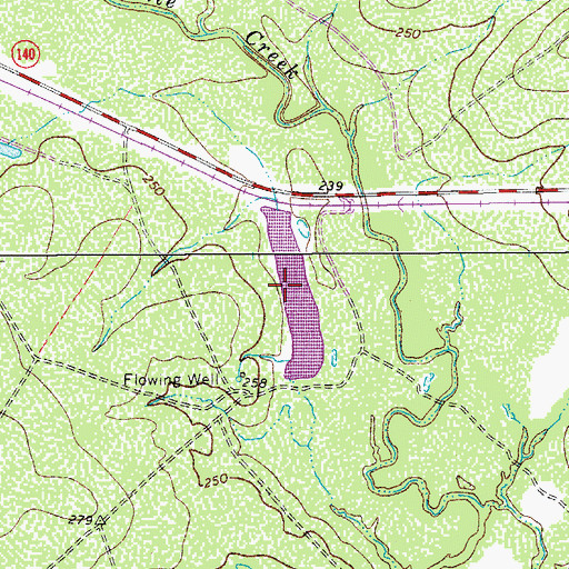 Topographic Map of Lake Number 3, TX