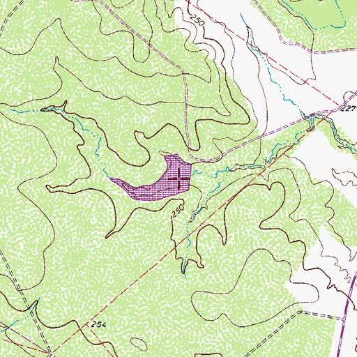 Topographic Map of 74 Ranch Dam Number 4, TX