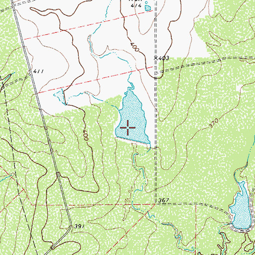 Topographic Map of T H Cattle Company Lake, TX