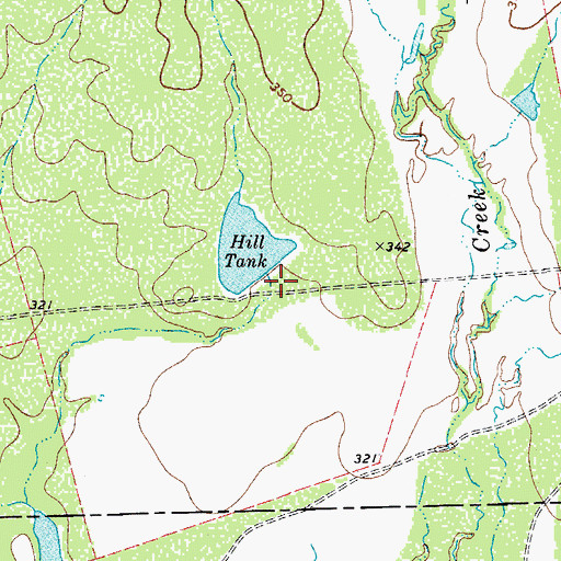 Topographic Map of House Dam Number 1, TX