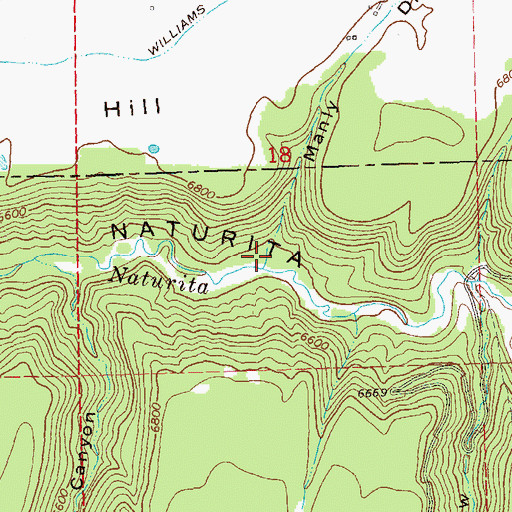 Topographic Map of Manly Draw, CO