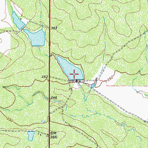 Topographic Map of Peeler Dam Number 1, TX