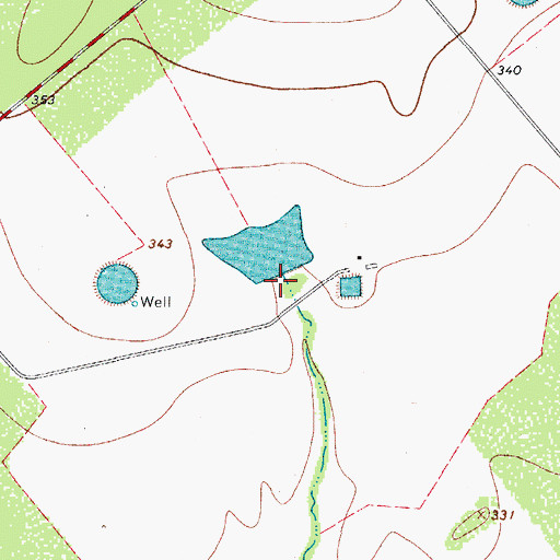 Topographic Map of Lazy JP Ranch Dam, TX