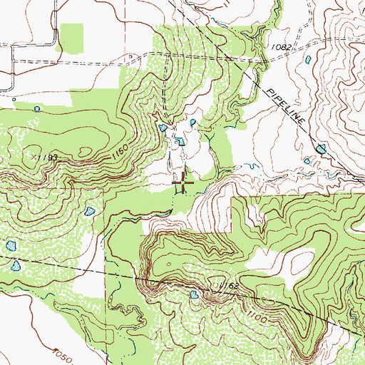 Topographic Map of Soil Conservation Service Site 1 Reservoir, TX