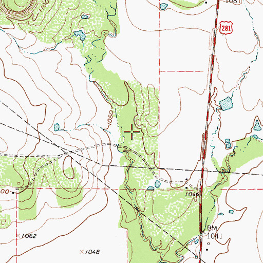 Topographic Map of Soil Conservation Service Site 3 Reservoir, TX