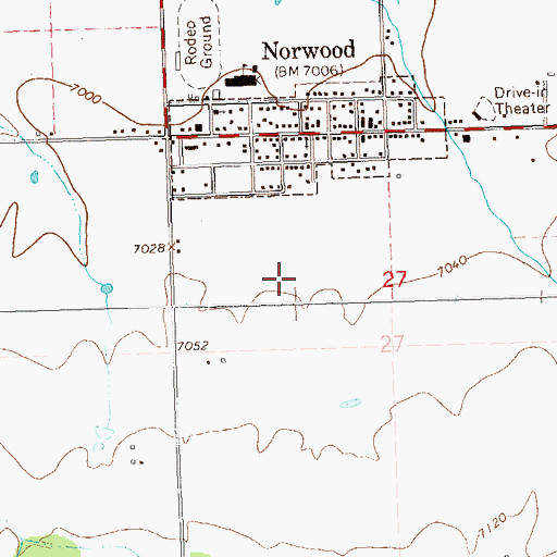 Topographic Map of Wrights Mesa, CO