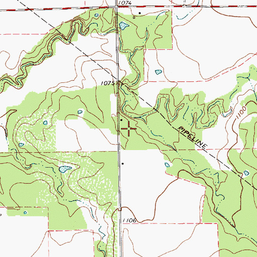 Topographic Map of Soil Conservation Service Site 6 Reservoir, TX