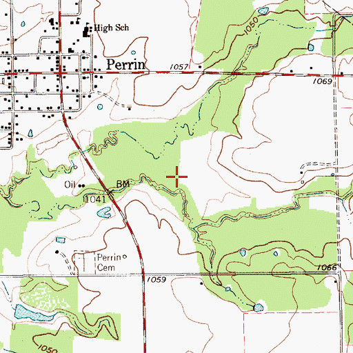 Topographic Map of Soil Conservation Service Site 7 Reservoir, TX