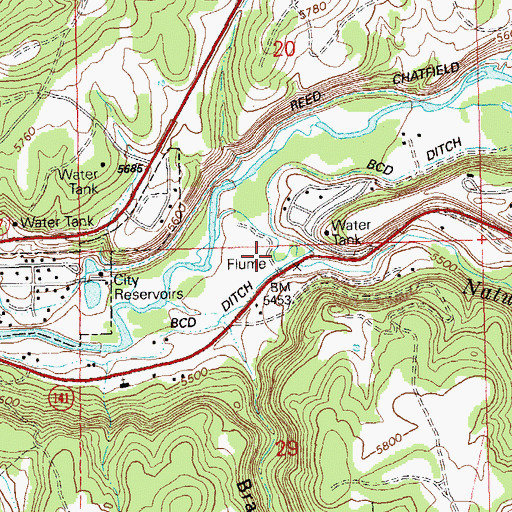 Topographic Map of Naturita Canyon, CO