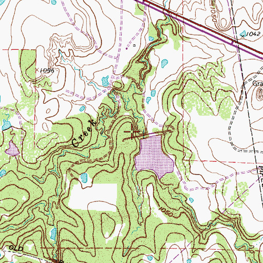 Topographic Map of Soil Conservation Service Site 20 Dam, TX
