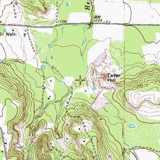 Topographic Map of Soil Conservation Service Site 22 Reservoir, TX