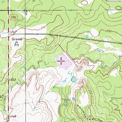Topographic Map of Soil Conservation Service Site 24 Reservoir, TX