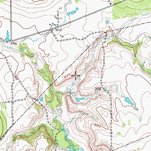 Topographic Map of Grace Lake, TX
