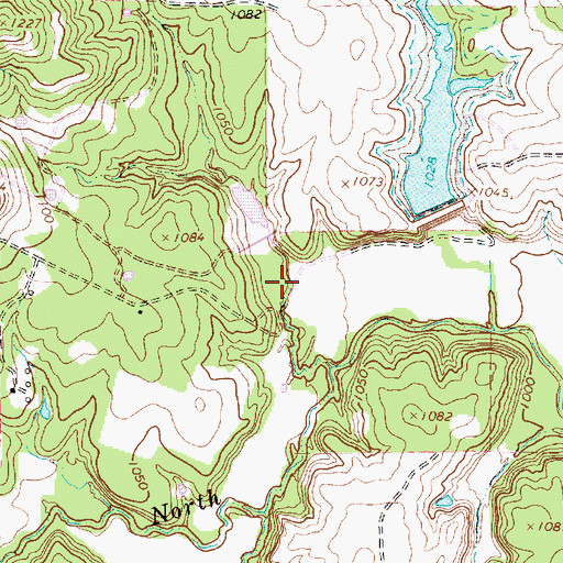 Topographic Map of Soil Conservation Service Site 14 Dam, TX