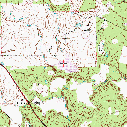Topographic Map of Soil Conservation Service Site 15 Reservoir, TX