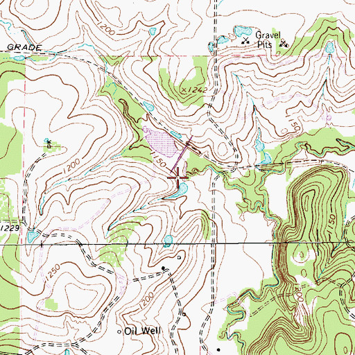 Topographic Map of Soil Conservation Service Site 26 Dam, TX