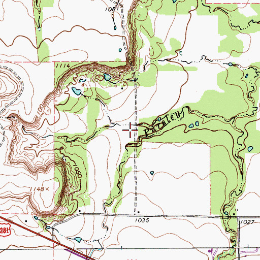 Topographic Map of Soil Conservation Service Site 21 Dam, TX