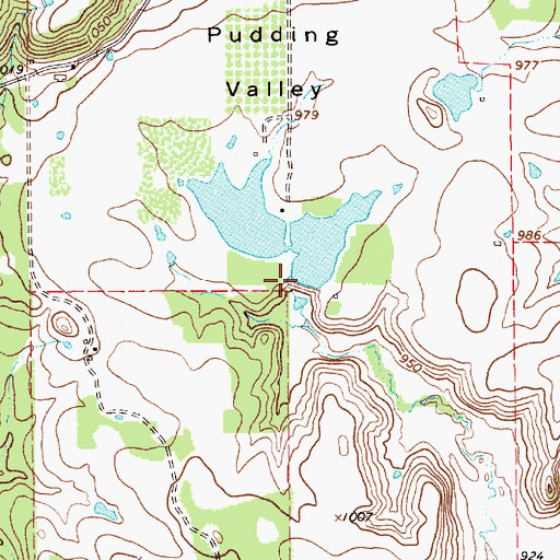 Topographic Map of Campsey Dam, TX