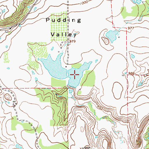 Topographic Map of Harry Campsey Lake, TX