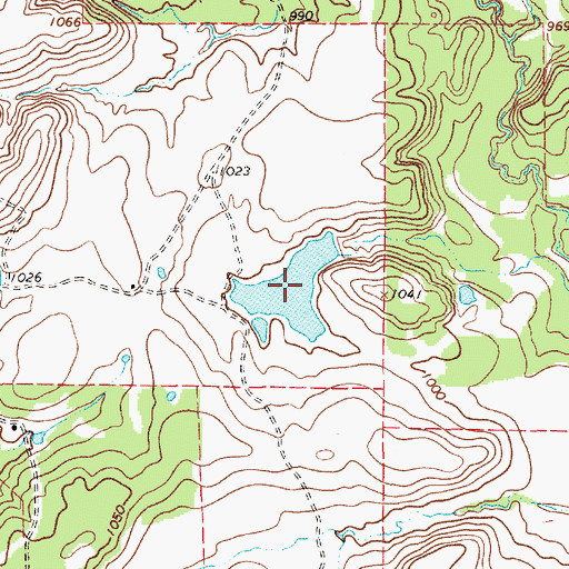 Topographic Map of Garner Lake, TX