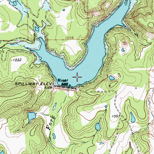 Topographic Map of Soil Conservation Service 1 Dam, TX