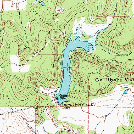Topographic Map of Soil Conservation Service Site 3b Reservoir, TX
