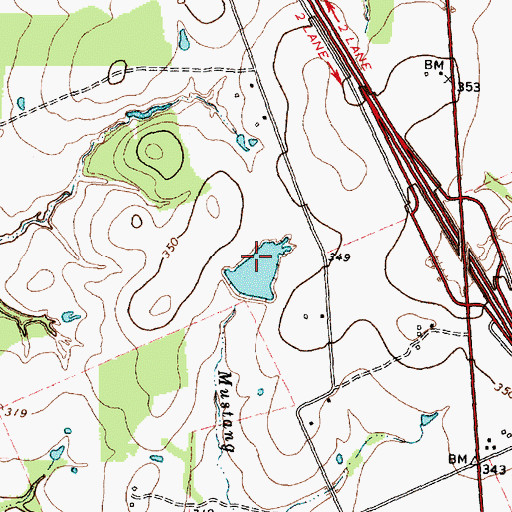Topographic Map of Walker Lake Number 2, TX