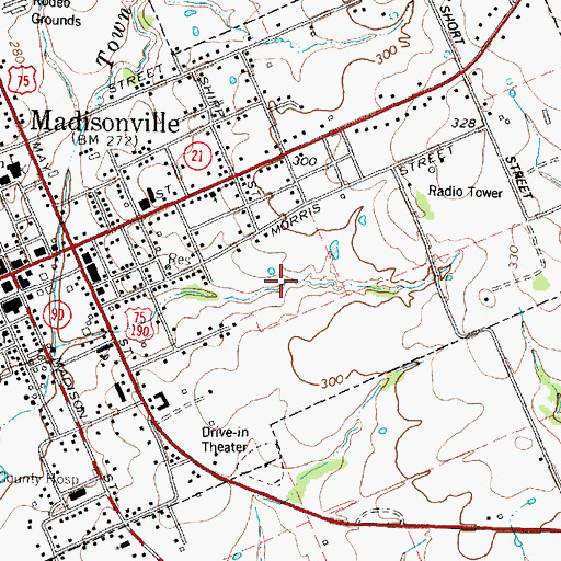Topographic Map of Soil Conservation Service Site 2 Reservoir, TX