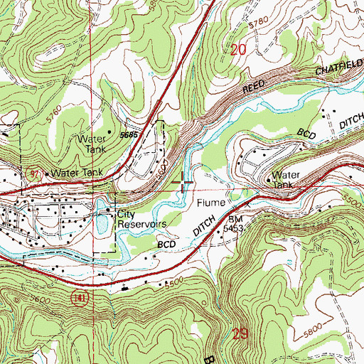 Topographic Map of Naturita Creek, CO