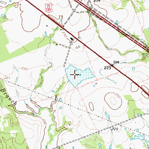 Topographic Map of Spurlock Lake, TX