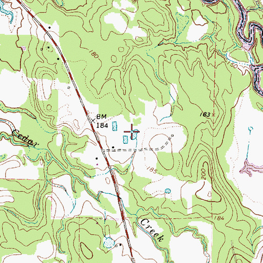 Topographic Map of Ferguson Reservoir Number 1, TX