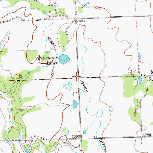 Topographic Map of Issac Grey Ditch, CO