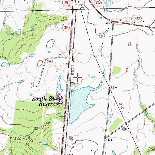 Topographic Map of South Zulch Reservoir Dam, TX
