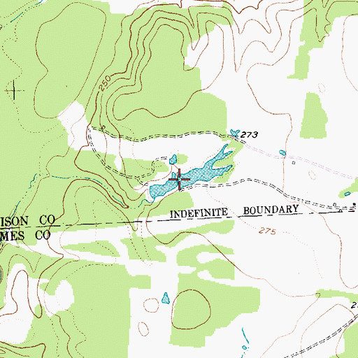 Topographic Map of Wallace Lake Dam, TX