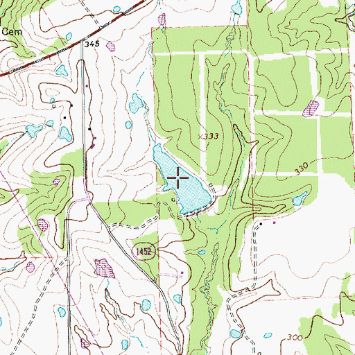 Topographic Map of Wager Lake, TX