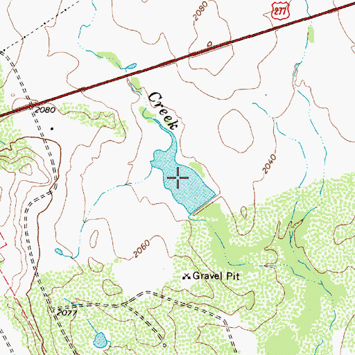 Topographic Map of Odom Currie Wylie Estate Lake Number 1, TX