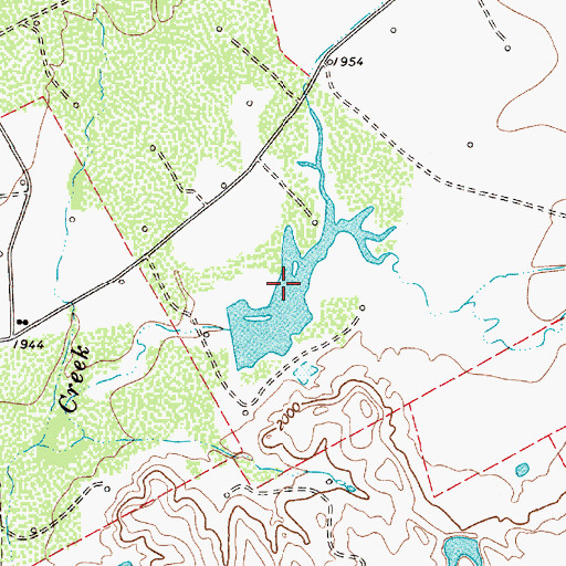 Topographic Map of Odom Currie Wylie Estate Lake Number 2, TX
