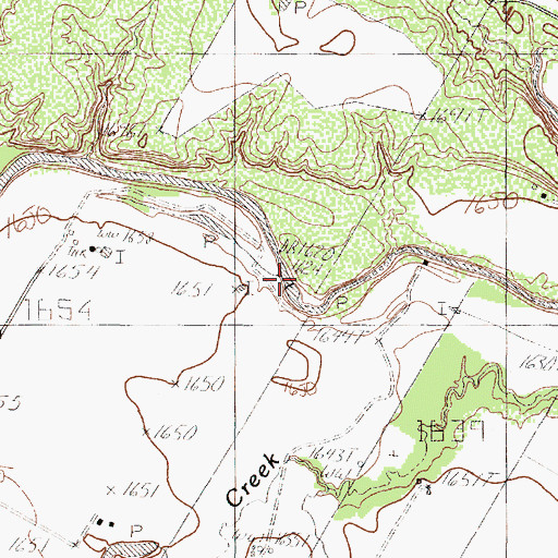 Topographic Map of Kuhn Lake Dam, TX