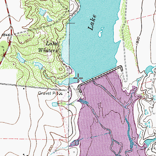 Topographic Map of Lake Winters Dam, TX
