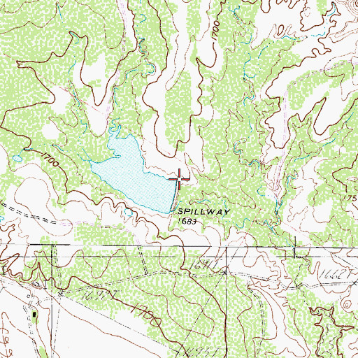 Topographic Map of Currie Lake Dam, TX