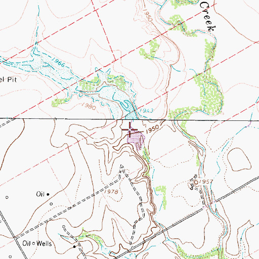 Topographic Map of Soil Conservation Service Site 18 Reservoir, TX