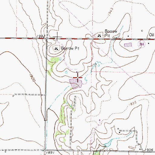 Topographic Map of Soil Conservation Service Site 19 Dam, TX