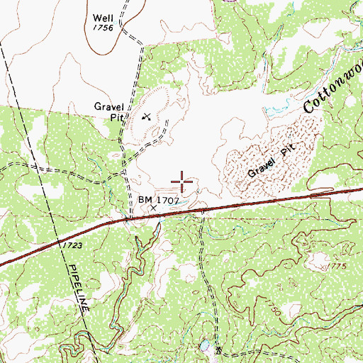 Topographic Map of L V Anderson Lake Dam, TX